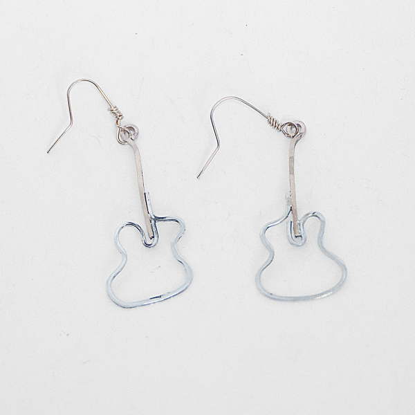 Electric guitar earrings