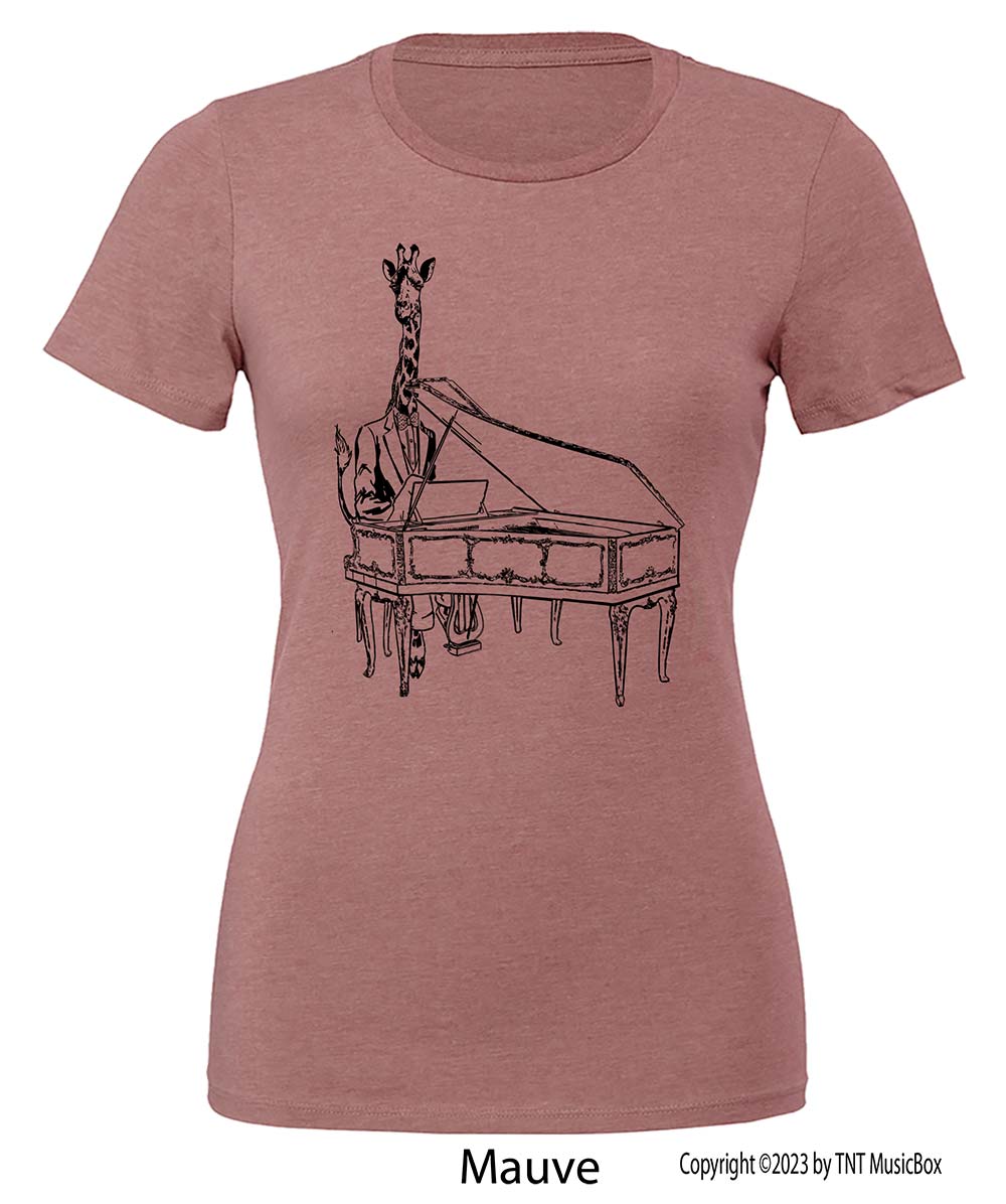 Giraffe Playing Piano – Ladies Relaxed Fit