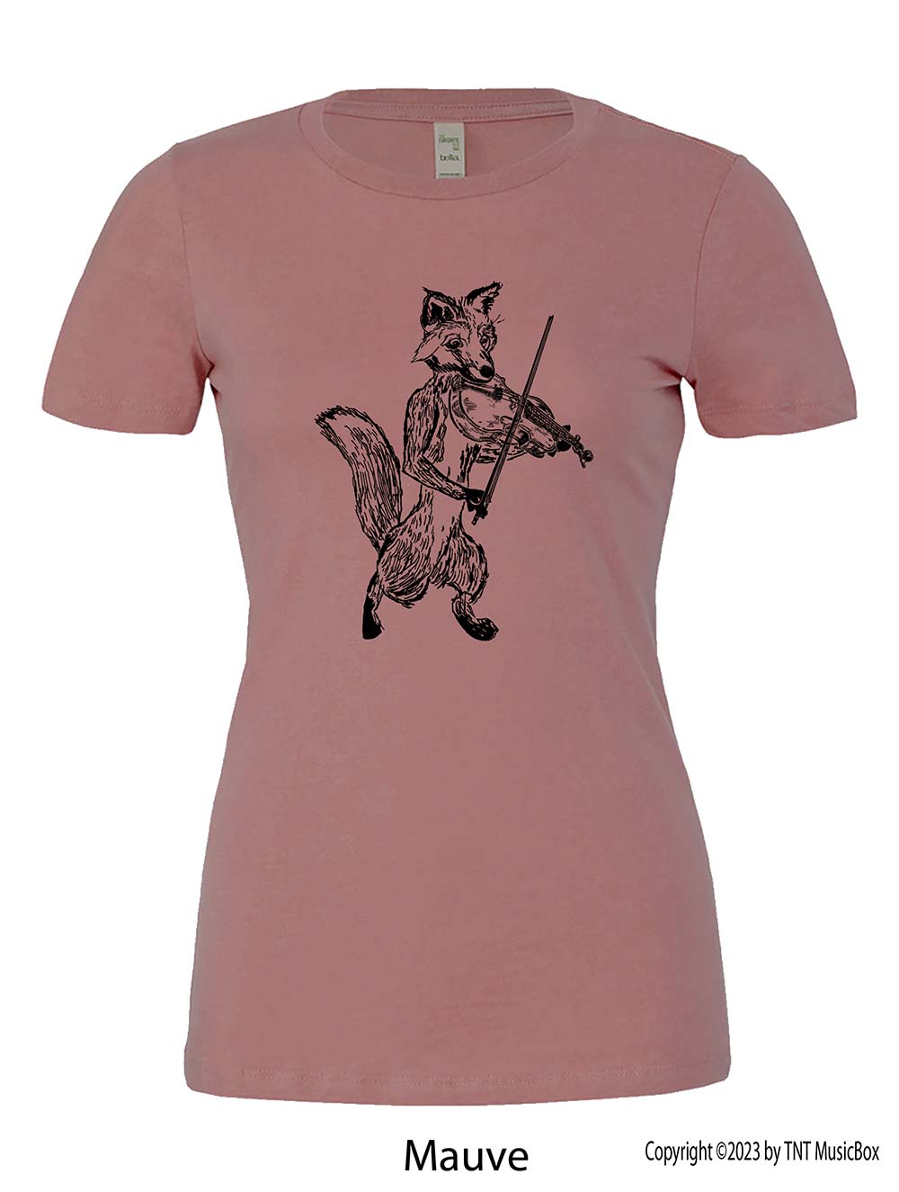 Fox Playing Violin – Ladies Slim Fit