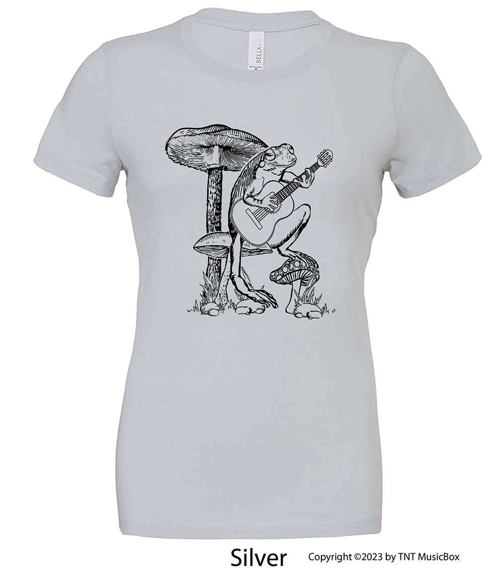 Frog Playing Guitar – Ladies Relaxed Fit