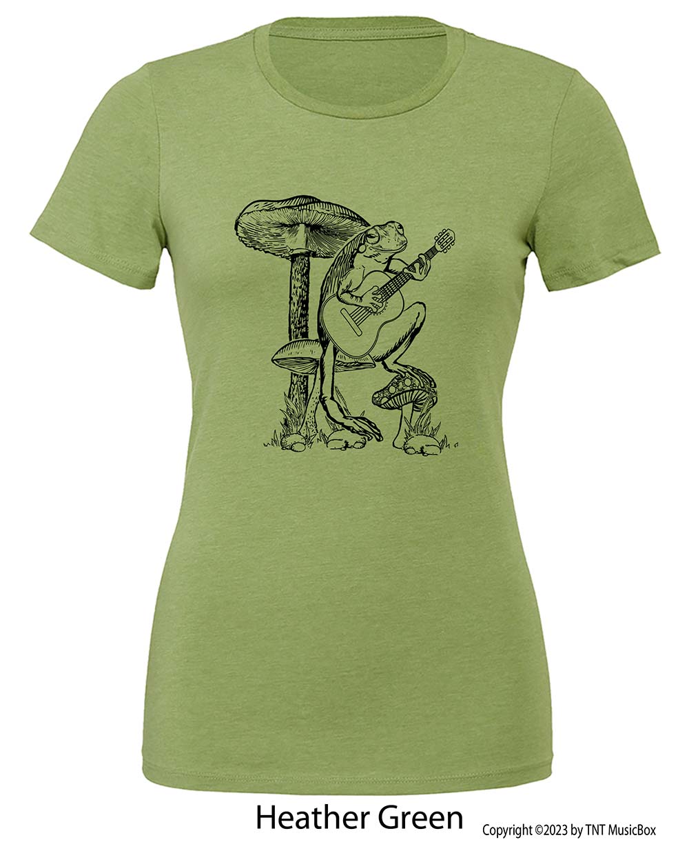 Frog Playing Guitar – Ladies Slim Fit