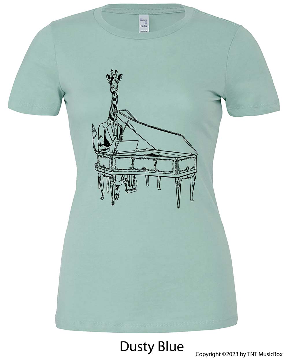 Giraffe Playing Piano – Ladies Relaxed Fit