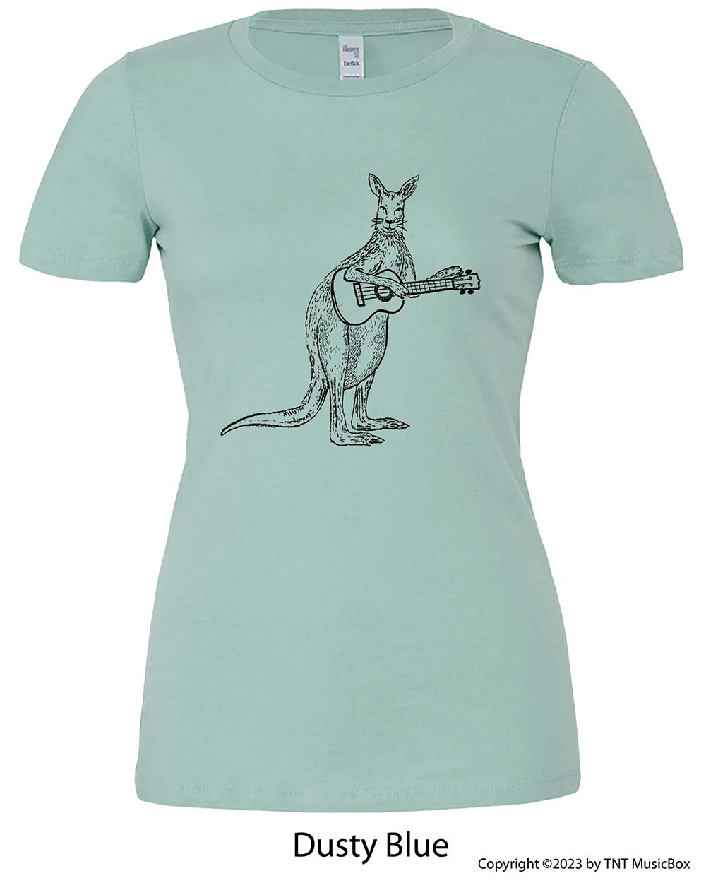 Kangaroo Playing Ukulele – Ladies Relaxed Fit