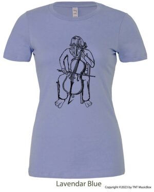 Walrus playing cello on Lavender Blue Tee