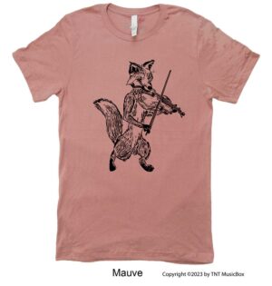 Fox playing Violin Graphic on t-shirt