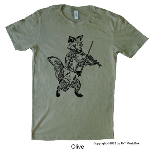 Fox playing Violin Graphic on t-shirt