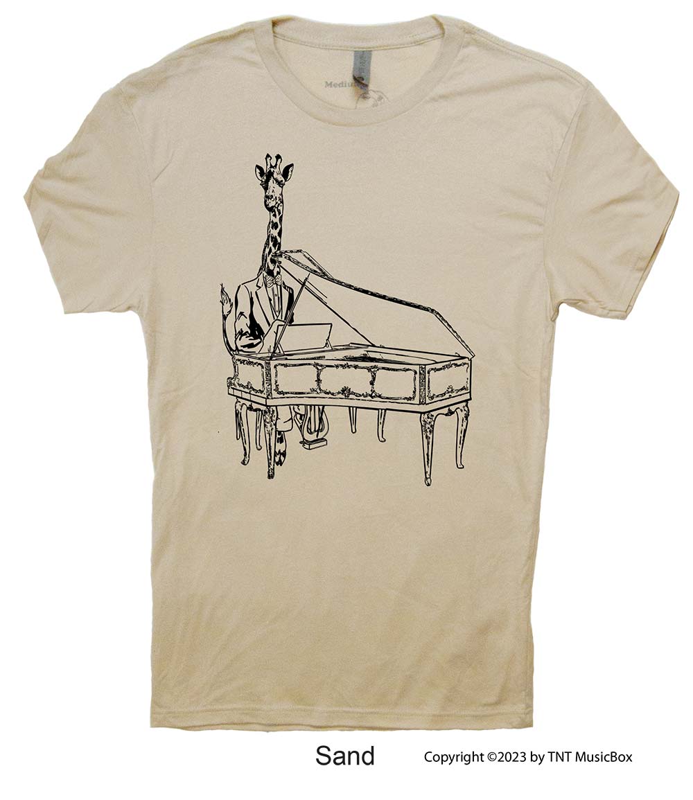 Giraffe Playing Piano