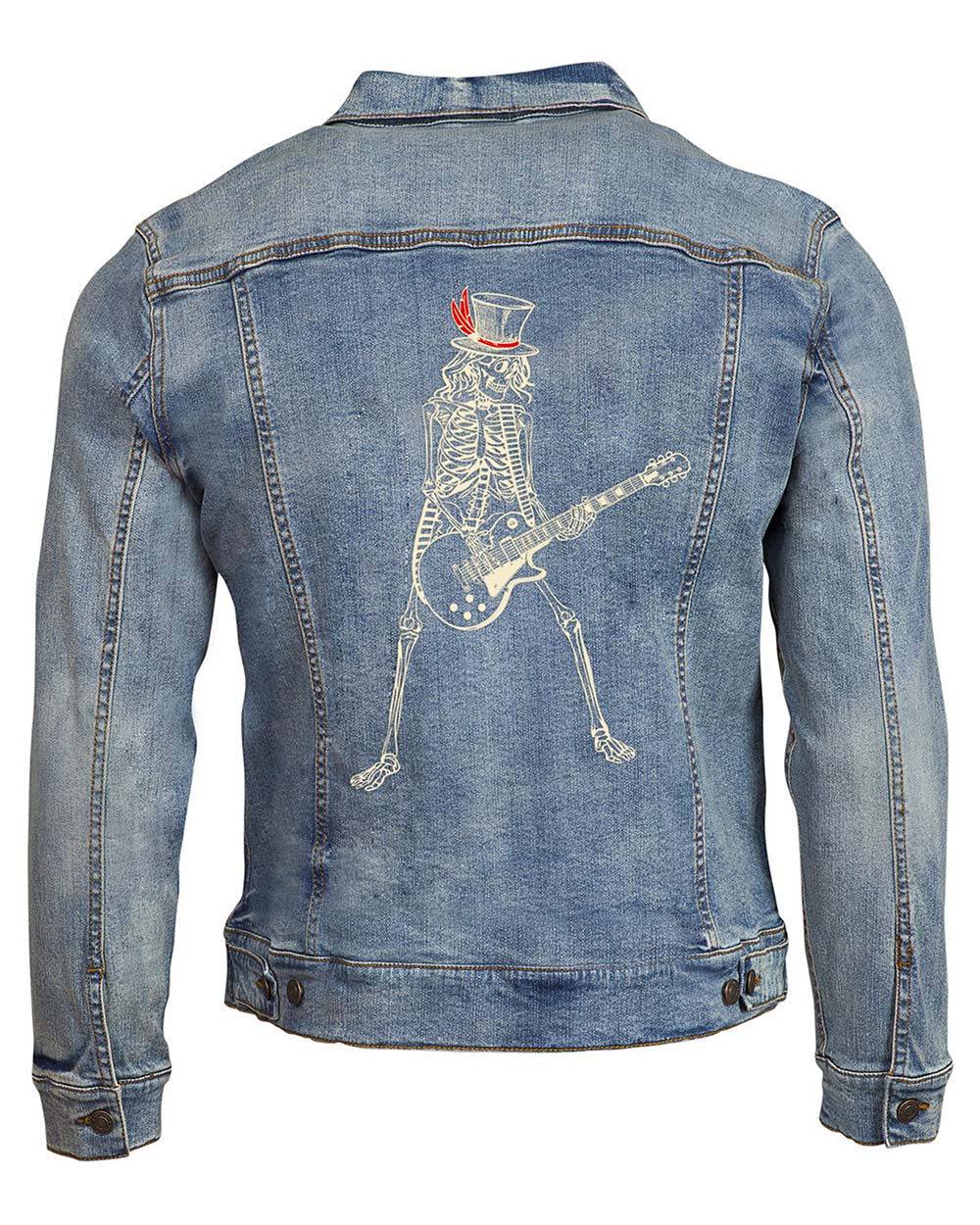 Skeleton on Denim Jacket