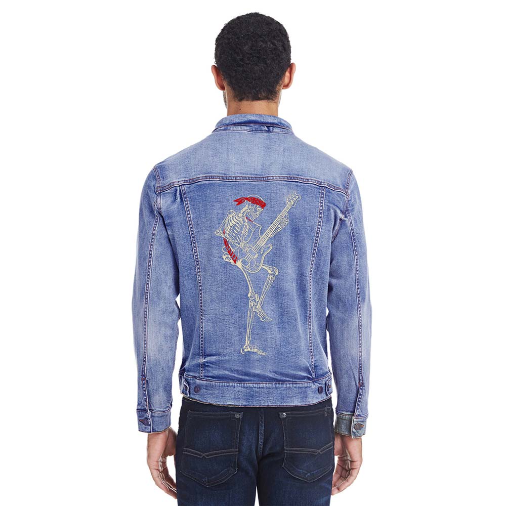 Skeleton on Denim Jacket