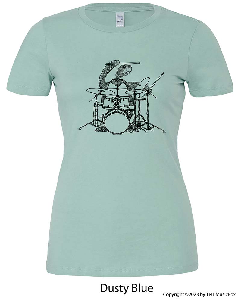 Turtle Playing Drums – Ladies Relaxed Fit