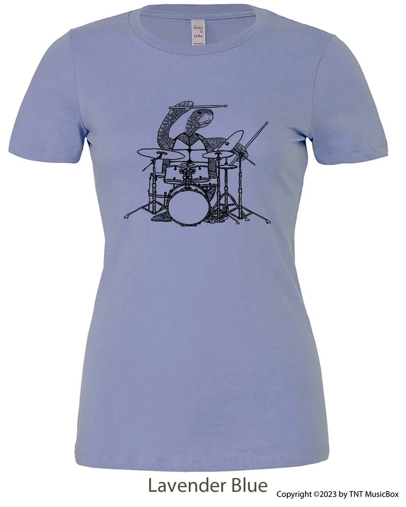 Turtle Playing Drums – Ladies Relaxed Fit