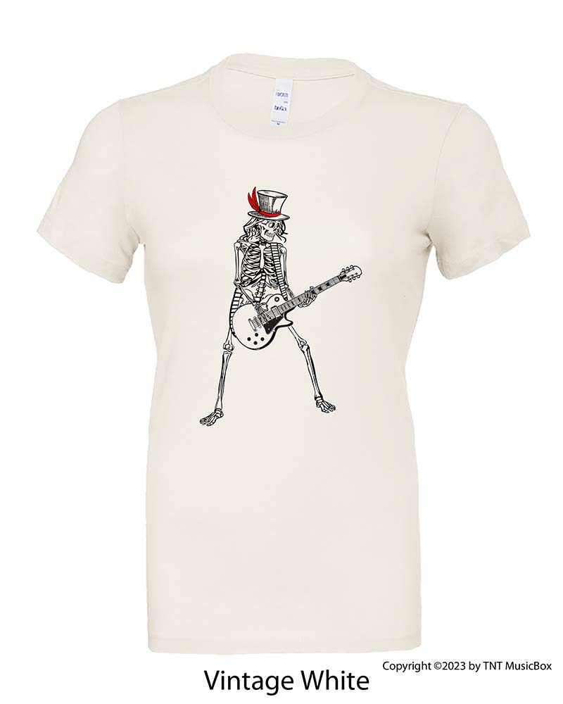 Skeleton Playing Guitar – Ladies Relaxed Fit