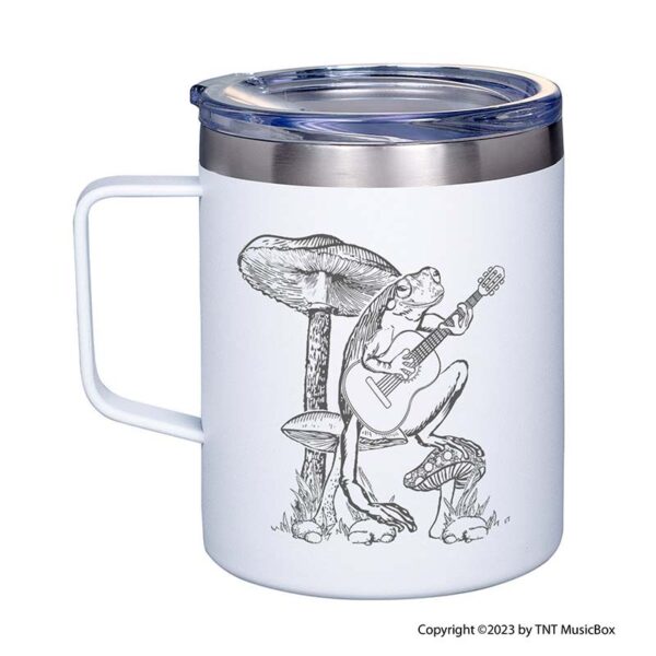 Frog Playing Guitar on a 12 0z. White Mug