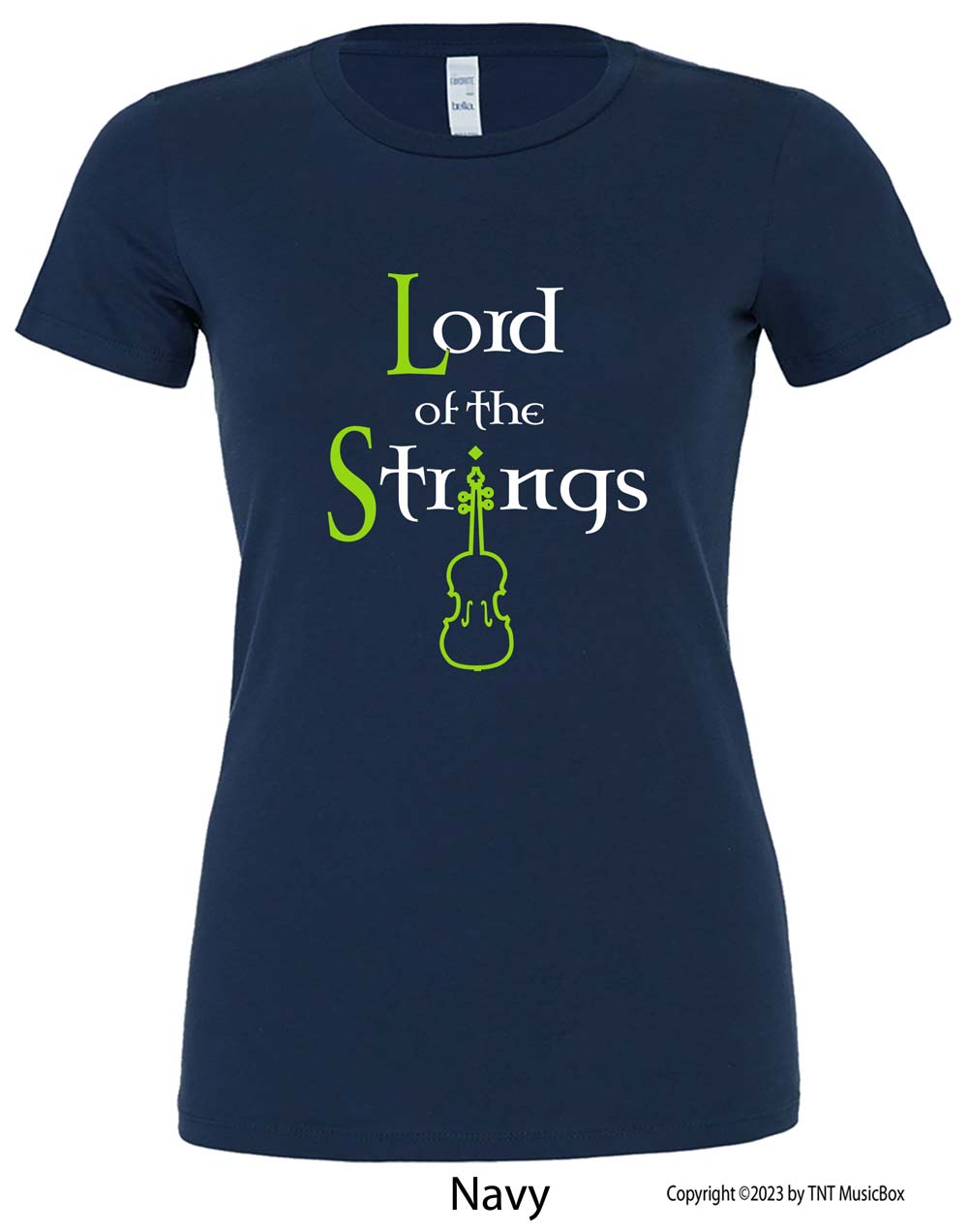 Lord of the Strings – Guitar or Violin/Viola – Ladies Slim Fit