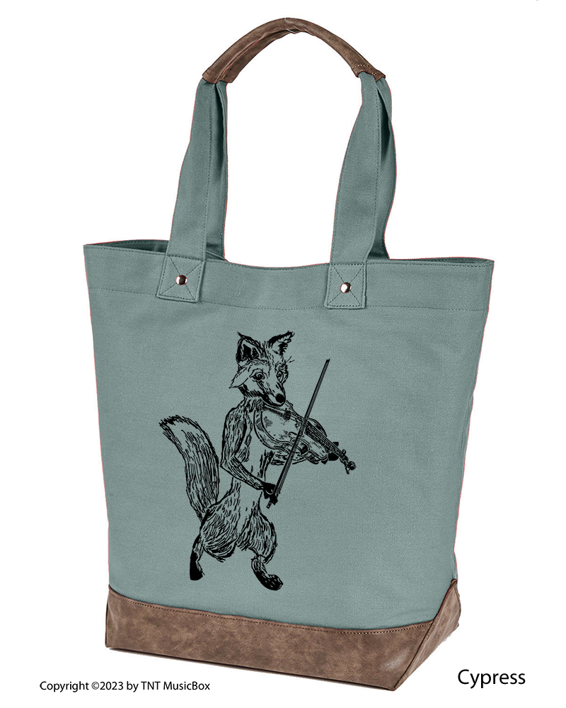 Fox Playing Violin Musician’s  Canvas Tote