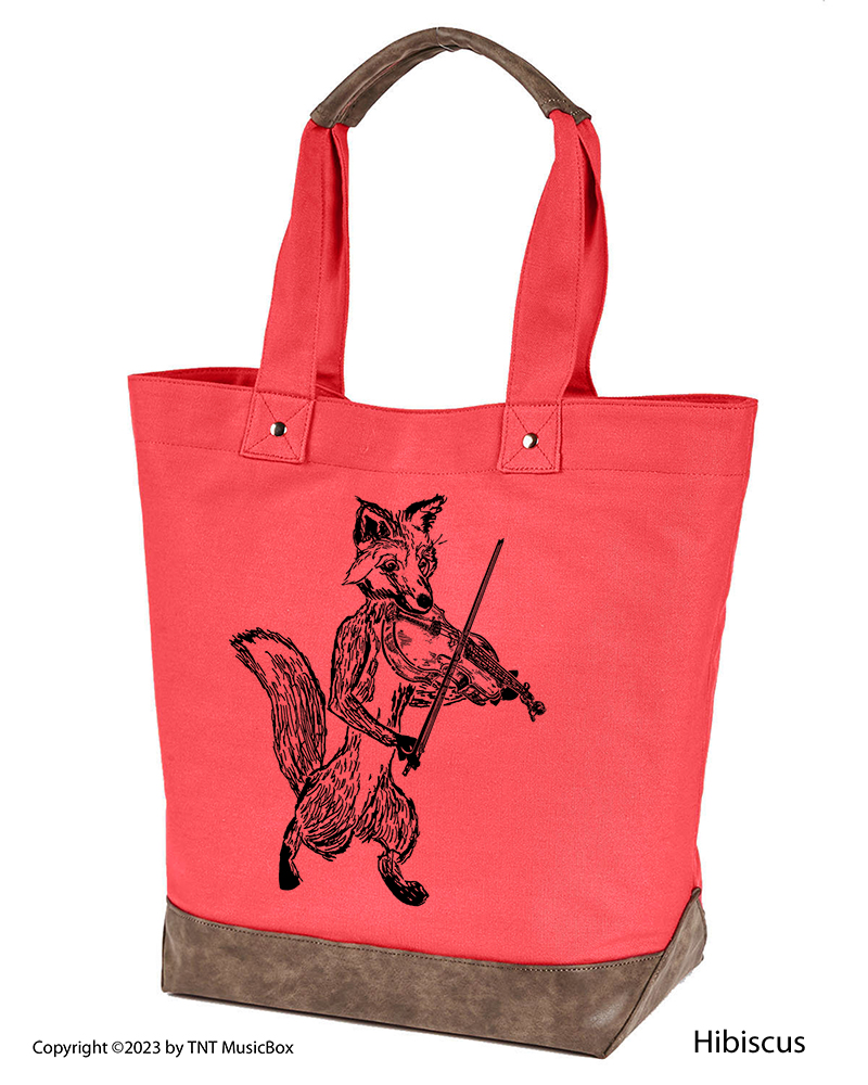 Fox Playing Violin Musician’s  Canvas Tote