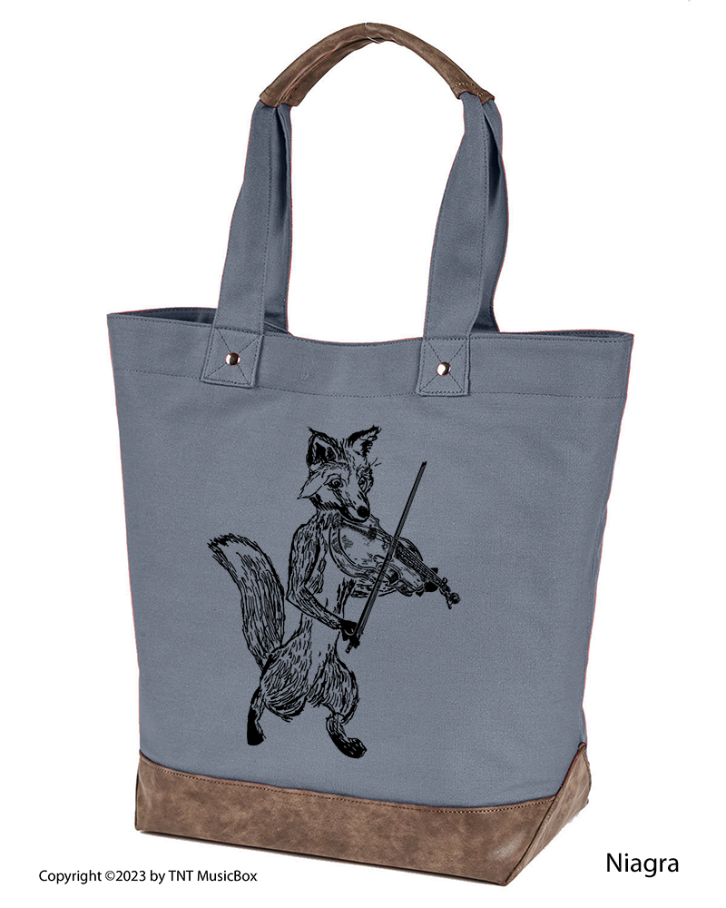 Fox Playing Violin Musician’s  Canvas Tote