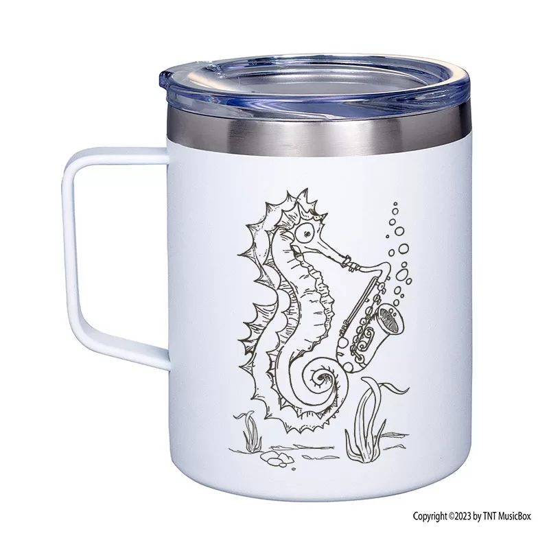 Seahorse Playing Saxophone Tumblers & Mug