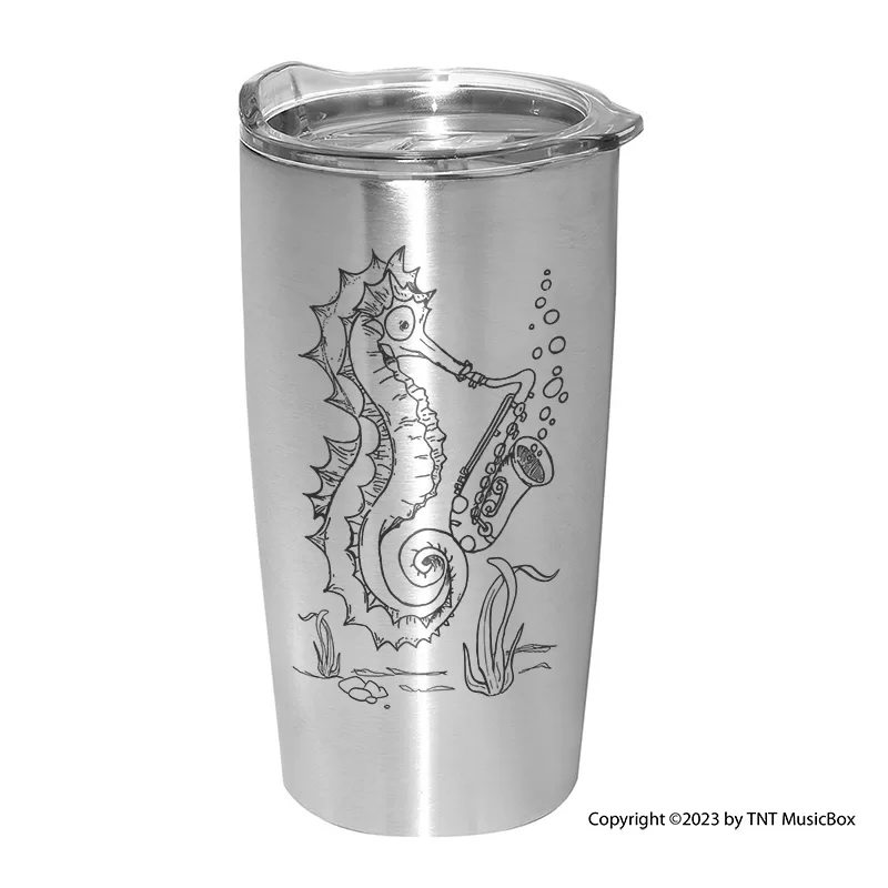 Seahorse Playing Saxophone Tumblers & Mug