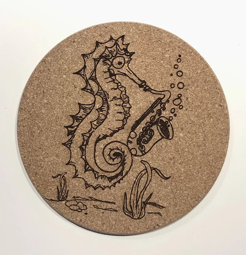 Water Repelling Laser Engraved Cork Coasters