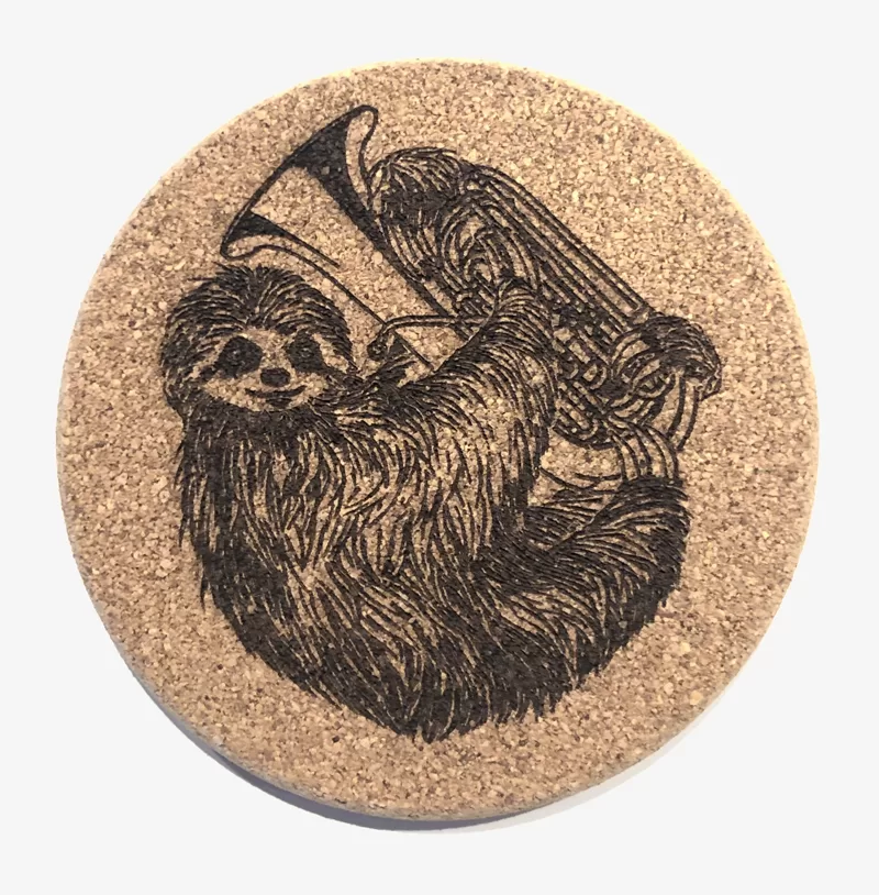 Water Repelling Laser Engraved Cork Coasters