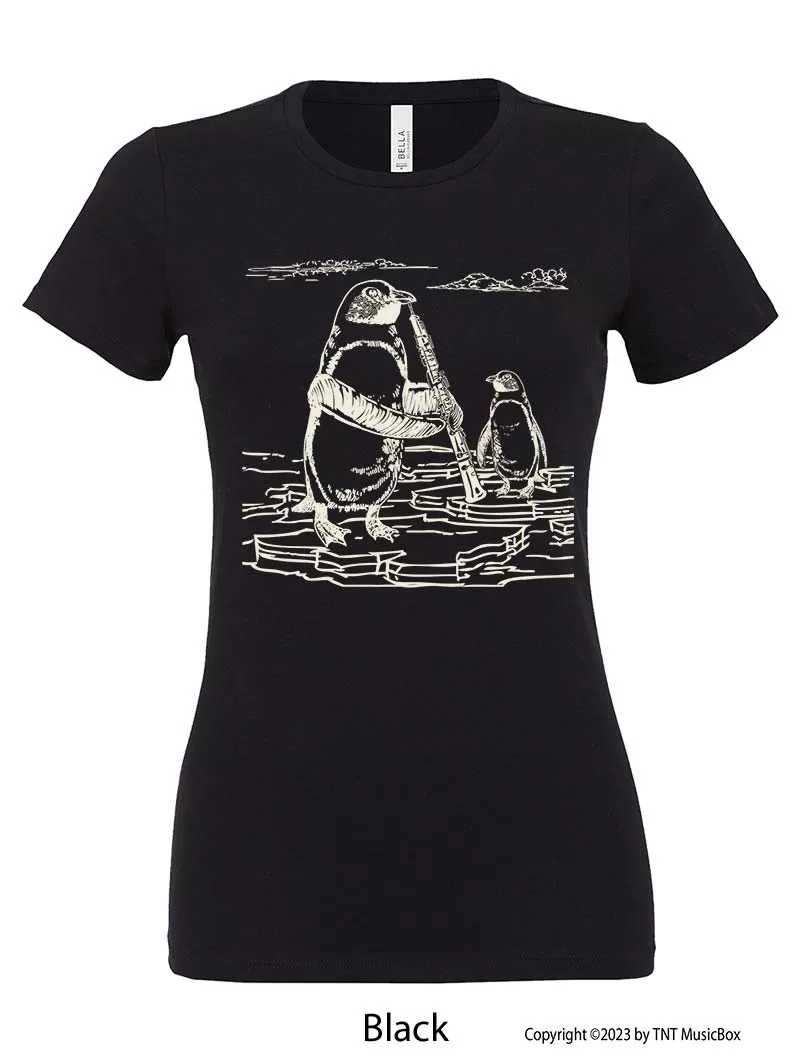 Penguin Playing Oboe – Ladies Relaxed Fit