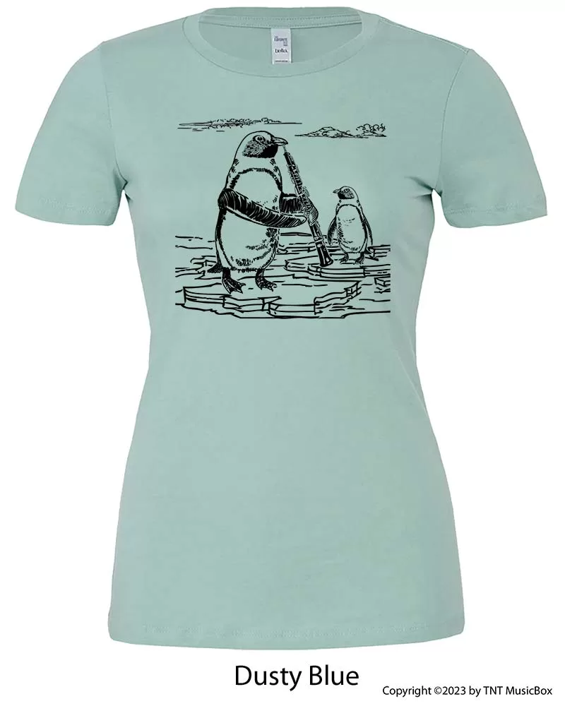 Penguin Playing Oboe – Ladies Relaxed Fit