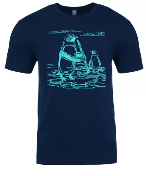 Penguin Playing oboe on Navy shirt