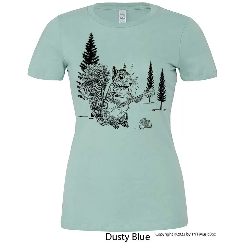 Squirrel Playing Mandolin – Ladies Relaxed Fit